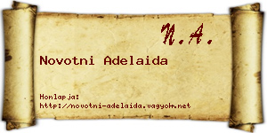 Novotni Adelaida névjegykártya
